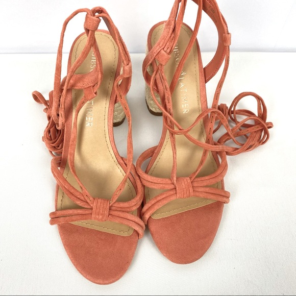 🆕 GIBSON & LATIMER Tasha Suede Block Heel Sandals - Picture 5 of 8